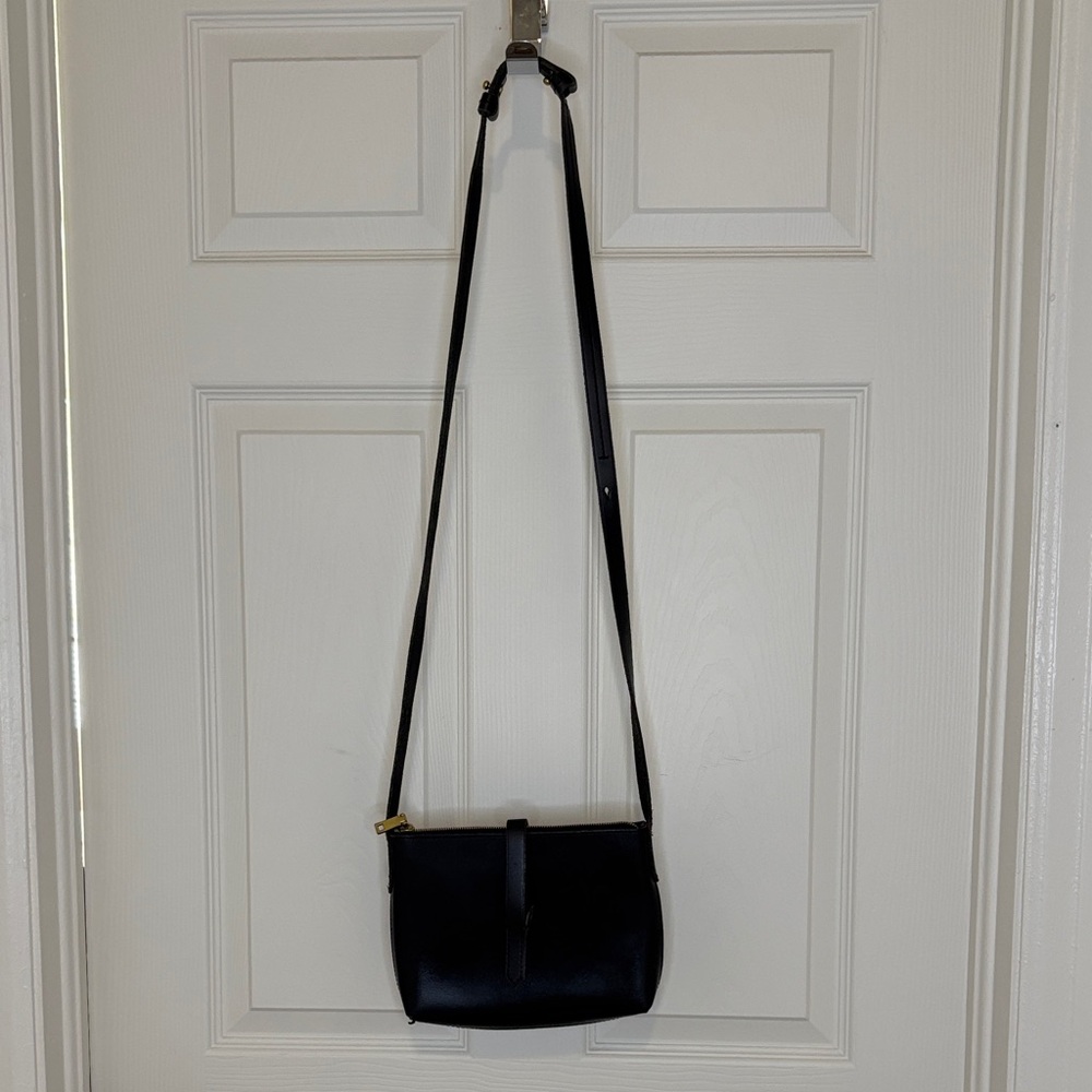J. Crew Parker Black Leather Bag